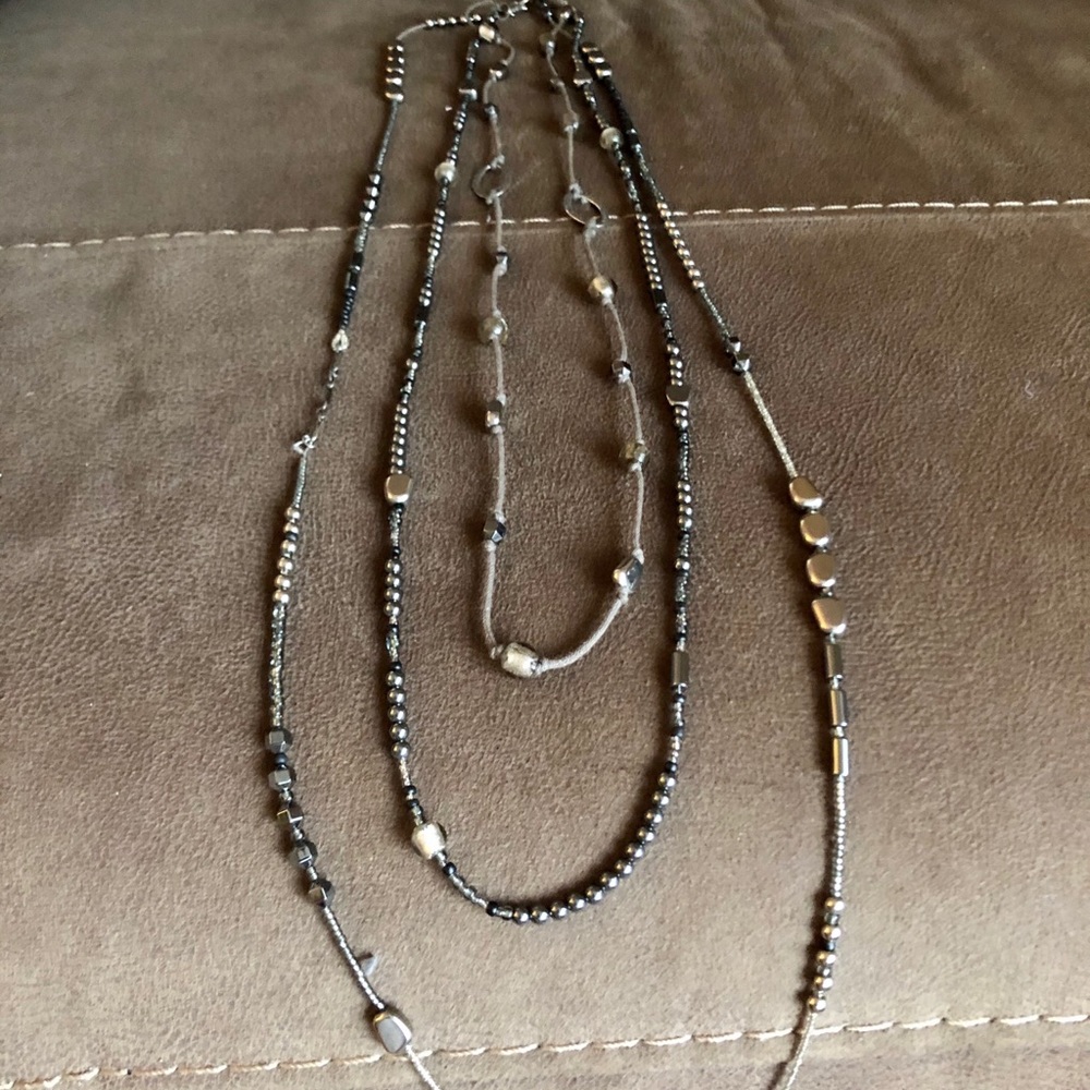 Silpada “Dew Drops” Hematite Necklace